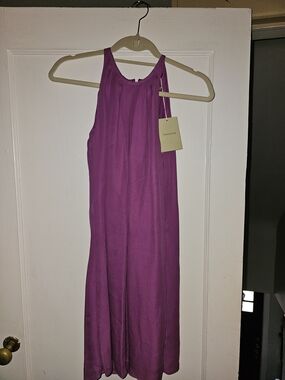Tangerine NWT Radiant Purple Satin Cocktail Dress Size Small MSRP $279